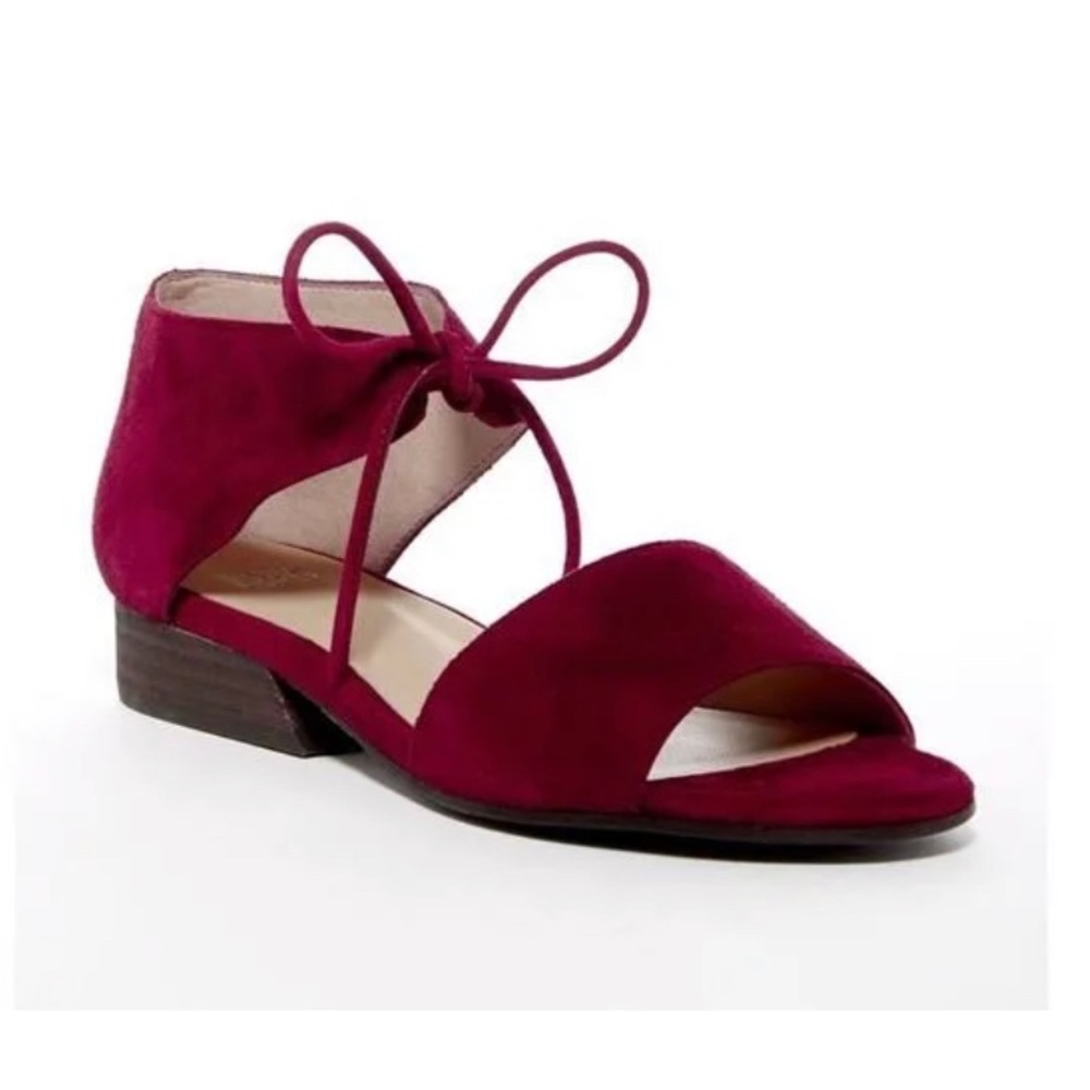 Eileen Fisher Suede Plum Sandals Low Heel 8.5us